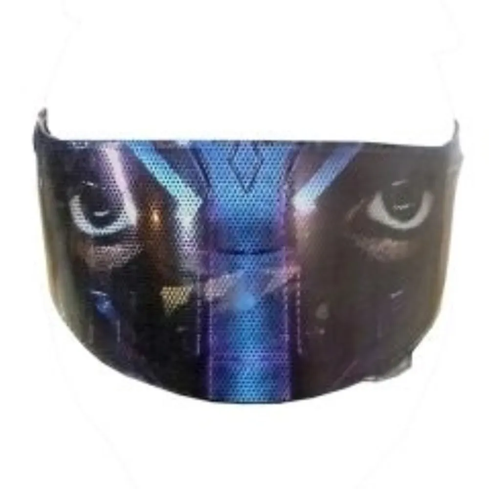 ADHESIVO DECORATIVO AZUL PARA LA MICA DEL CASCO
