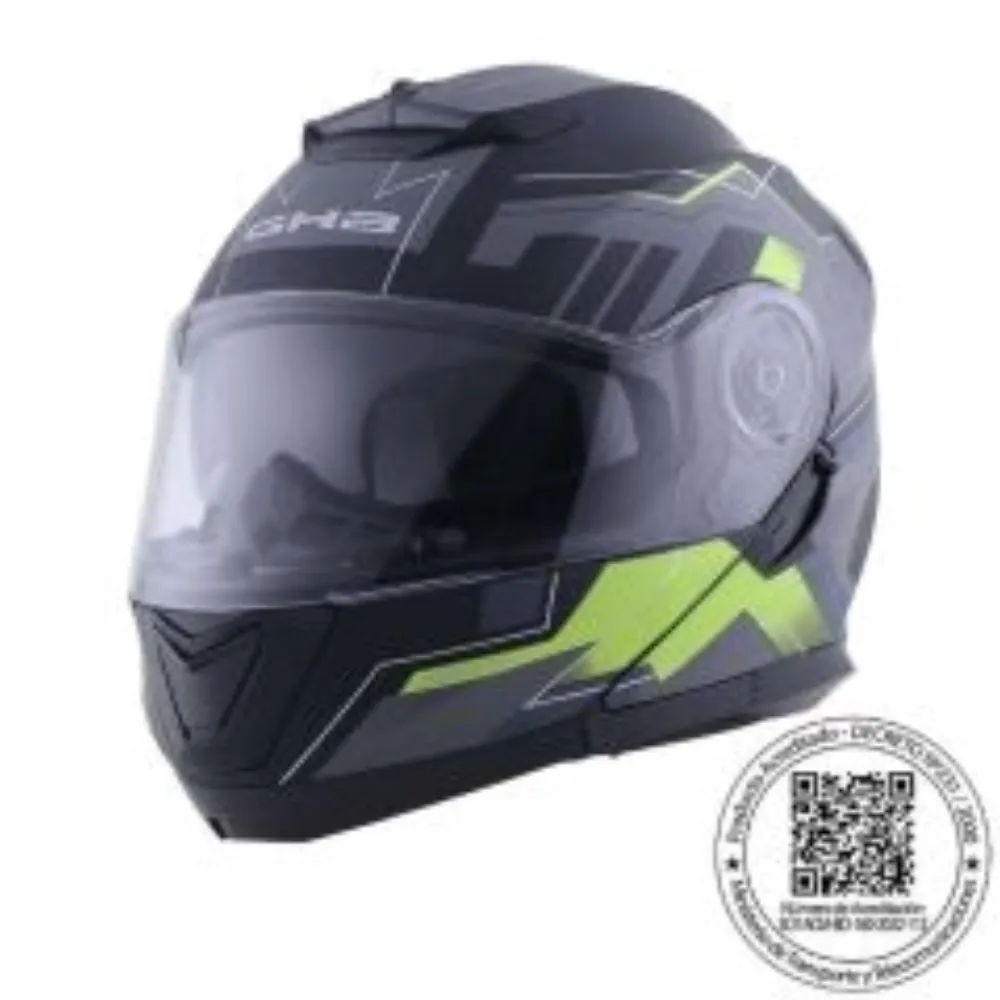 CASCO ABATIBLE GHB 160 STRAITS NEGRO AMARILLO MATE de GHB