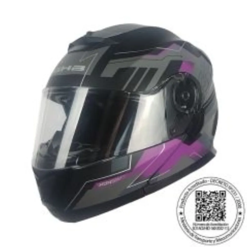 CASCO ABATIBLE GHB 160 STRAITS NEGRO ROSA MATTE de GHB