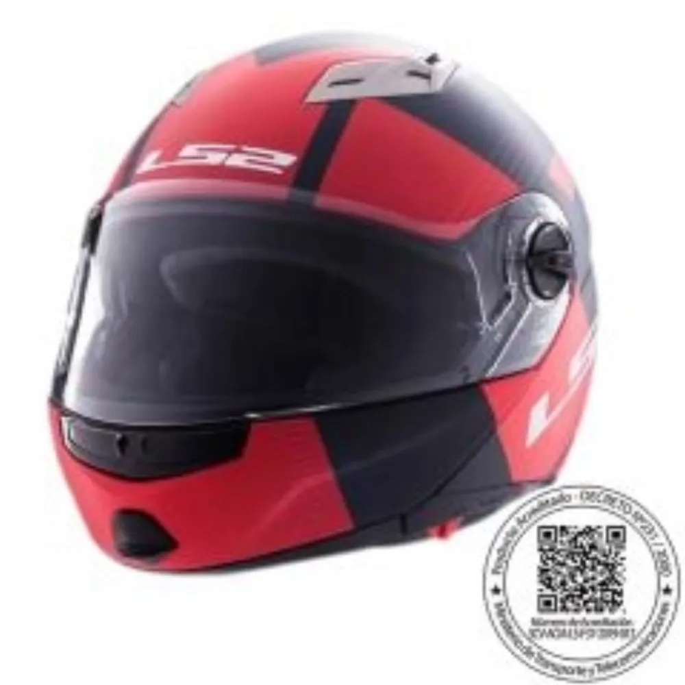 CASCO ABATIBLE LS2 FF370 EASY MILAN ROJO GRIS MATTE de LS2 Helmets