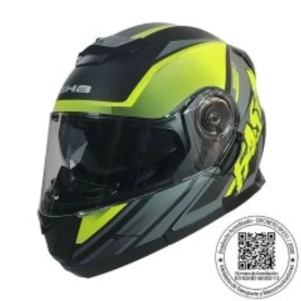 CASCO GHB 160 FAST NEGRO AMARILLO MATE de GHB