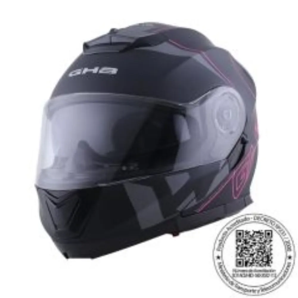 CASCO GHB 160 STREAK NEGRO ROSA MATE de GHB