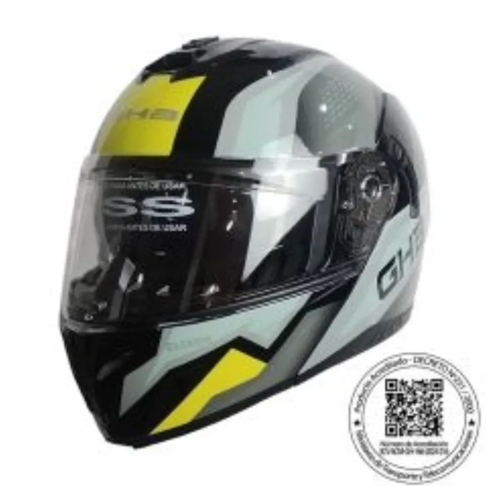 CASCO GHB 166 ELIXOR NEGRO AMARILLO de GHB