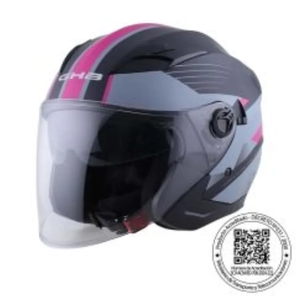 CASCO GHB 708 GLORY NEGRO ROSA MATE de GHB