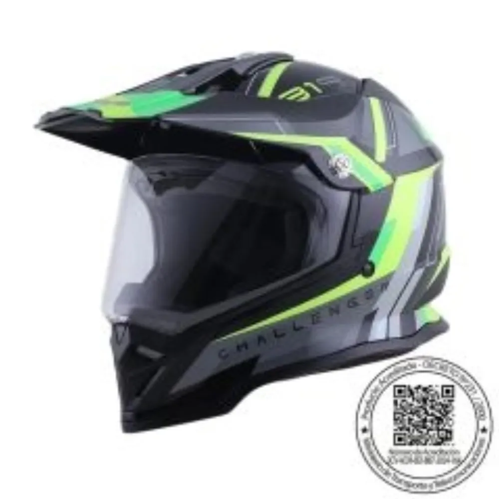 CASCO GHB 819-7 CHALLENGER NEGRO AMARILLO VERDE de GHB