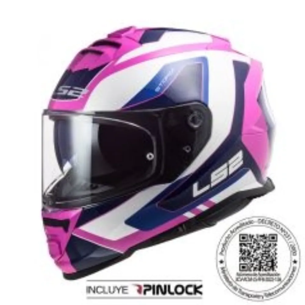 CASCO LS2 FF800 STORM II TECHY BLANCO ROSA de LS2 Helmets