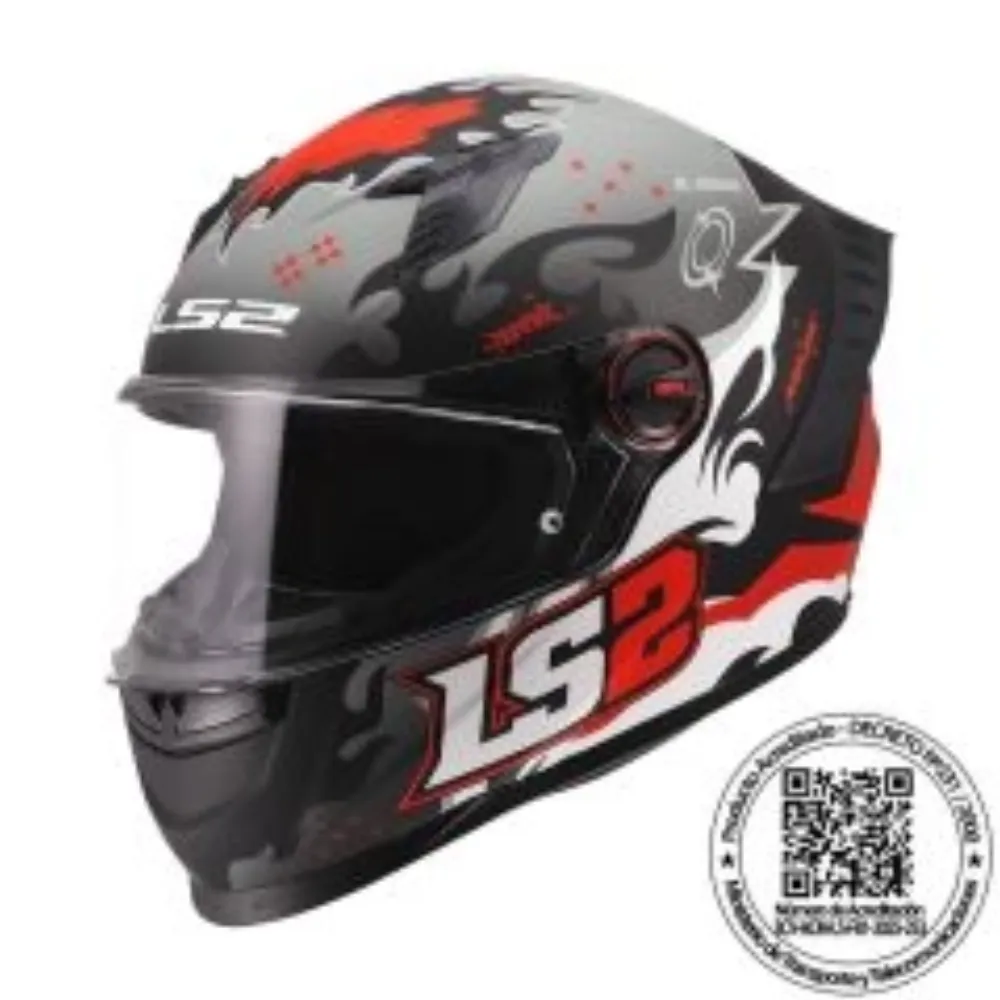 CASCO LS2 FF816 COSMOS MONARK NEGRO ROJO MATE de LS2 Helmets