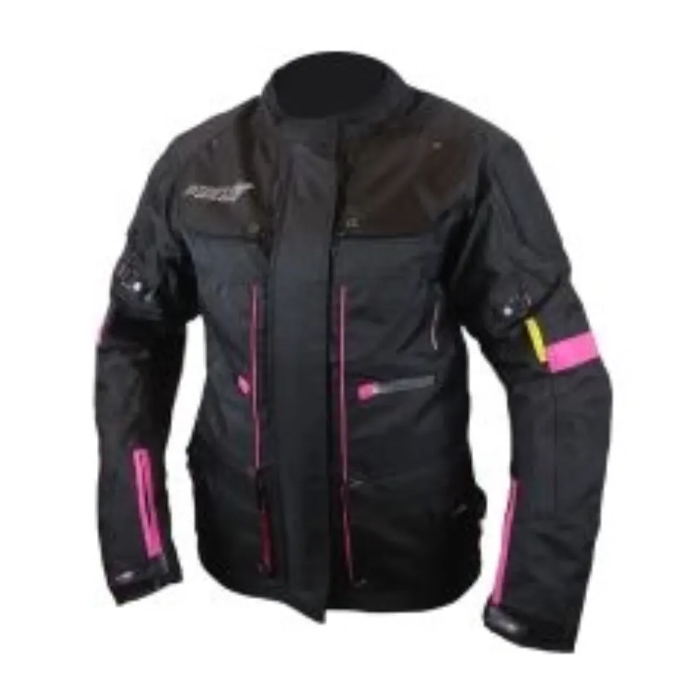 CHAQUETA ATROX CHRONO-2 MUJER NEGRA ROSA de Atrox