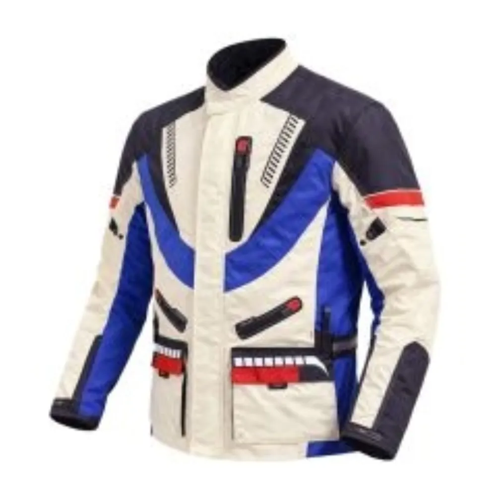 CHAQUETA ATROX TECH-3 LARGA BLANCA AZUL ROJO de Atrox