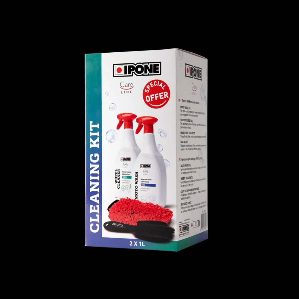 CLEANING KIT – 1L limpiador multiusos + 1L limpiador de llantas de IPONE