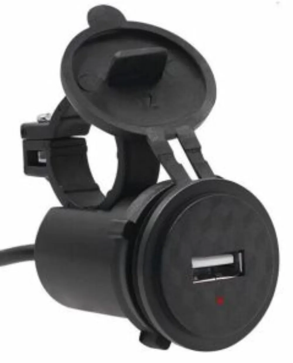 CARGADOR USB (ESPEJO / VOLANTE) NEGRO