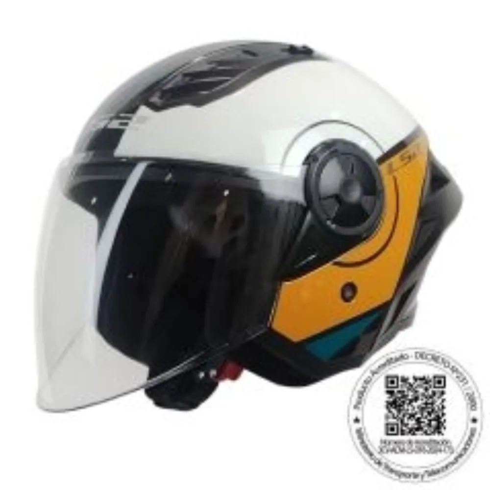 CASCO ABIERTO LS2 OF616 AIRFLOW II COVER BLANCO CAFE de LS2 Helmets