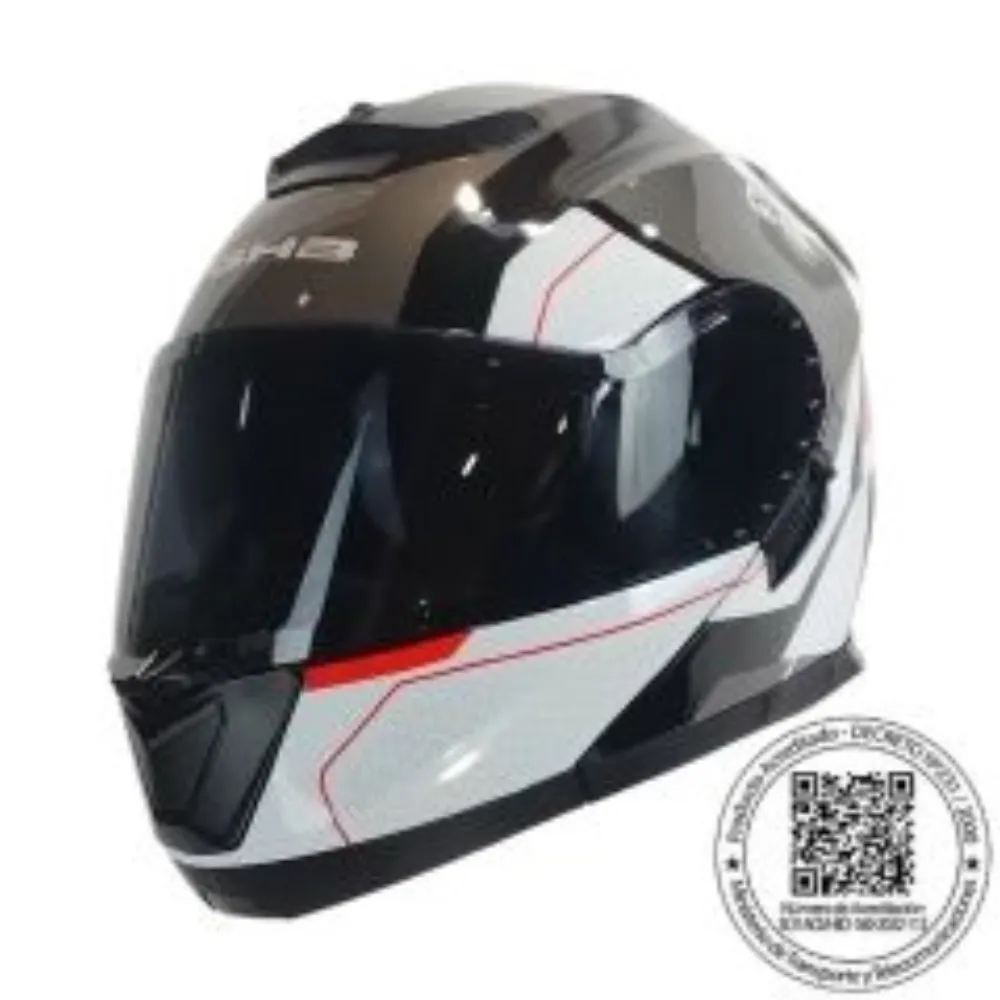 CASCO GHB 160 BOUNDARY NEGRO ROJO BLANCO MICA TINTEADA de GHB