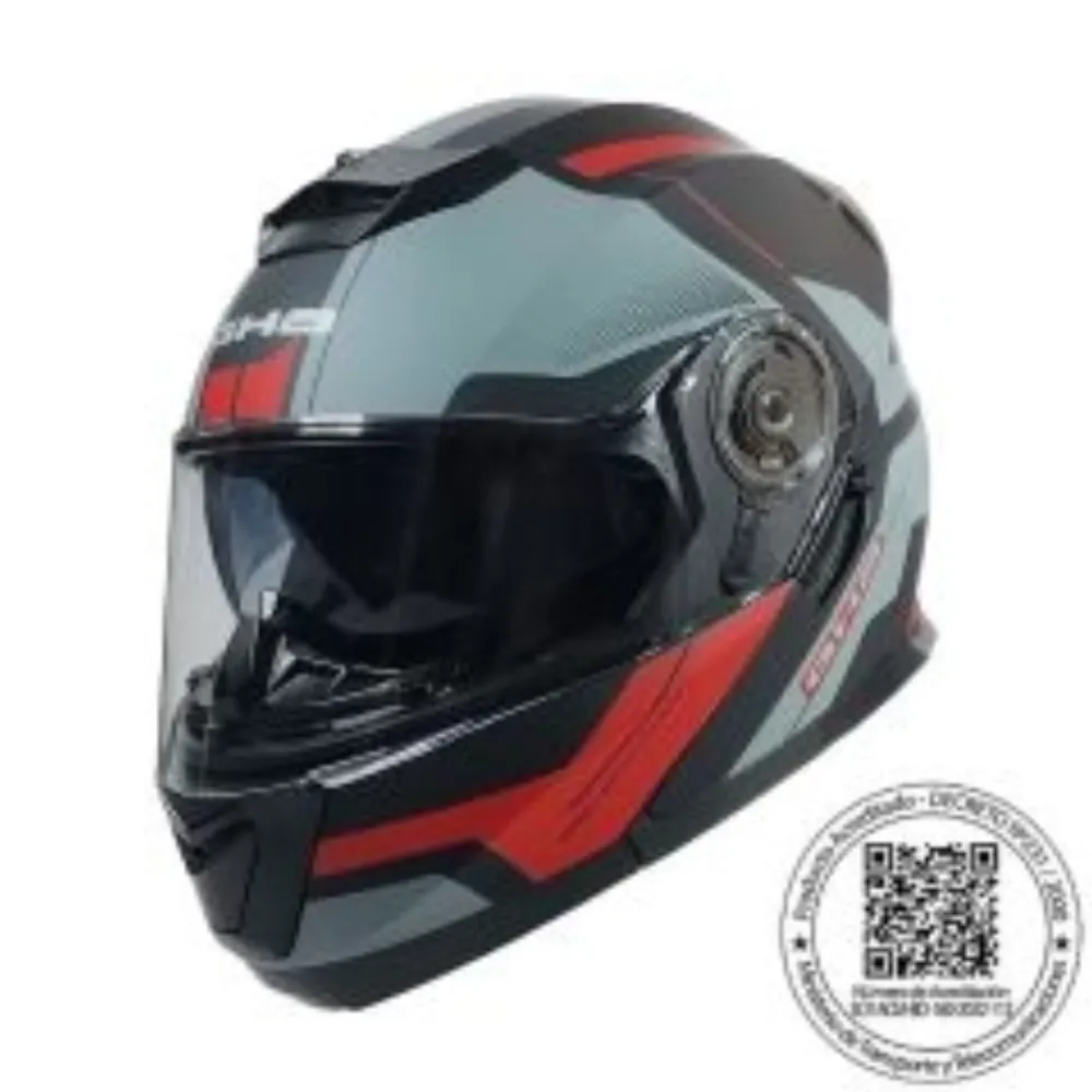 CASCO GHB 160 FINISHING NEGRO GRIS ROJO MATE de GHB