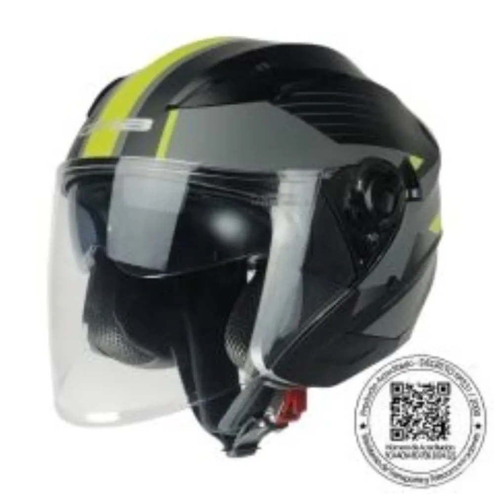 CASCO GHB 708 GLORY NEGRO GRIS AMARILLO MATE de GHB