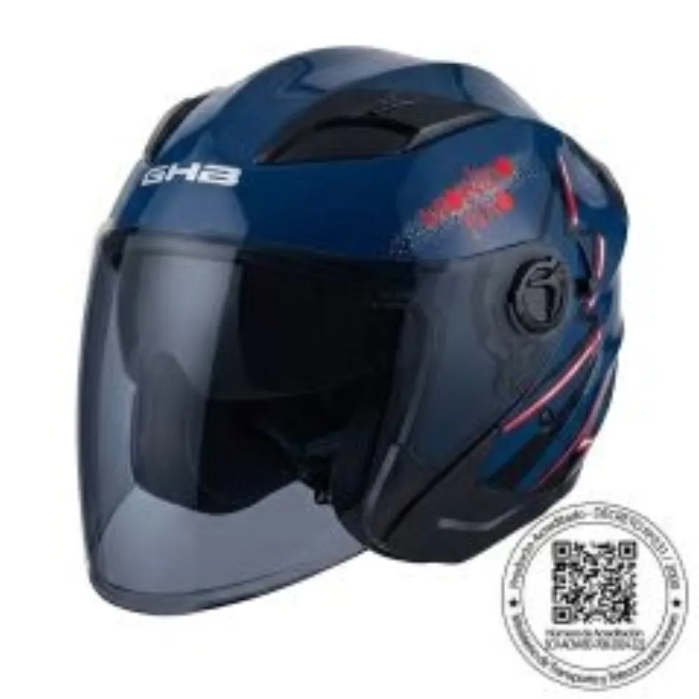 CASCO GHB 708 MONDO AZUL NARANJA MICA TINTEADA de GHB
