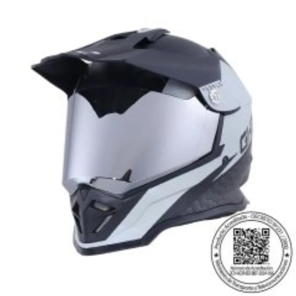 CASCO GHB 819-7 SQUALO NEGRO GRIS MATE MICA IRIDIUM SILVER de GHB