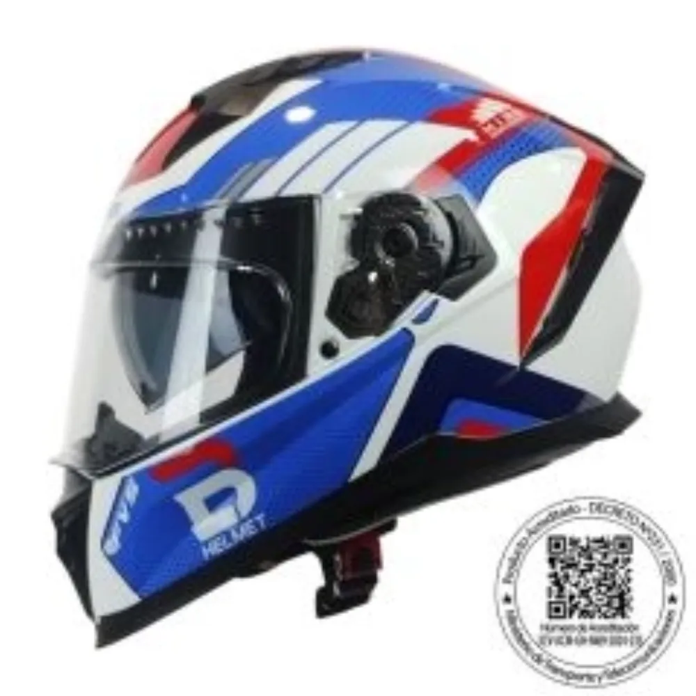 CASCO GHB M-69 TRACK BLANCO AZUL ROJO de GHB