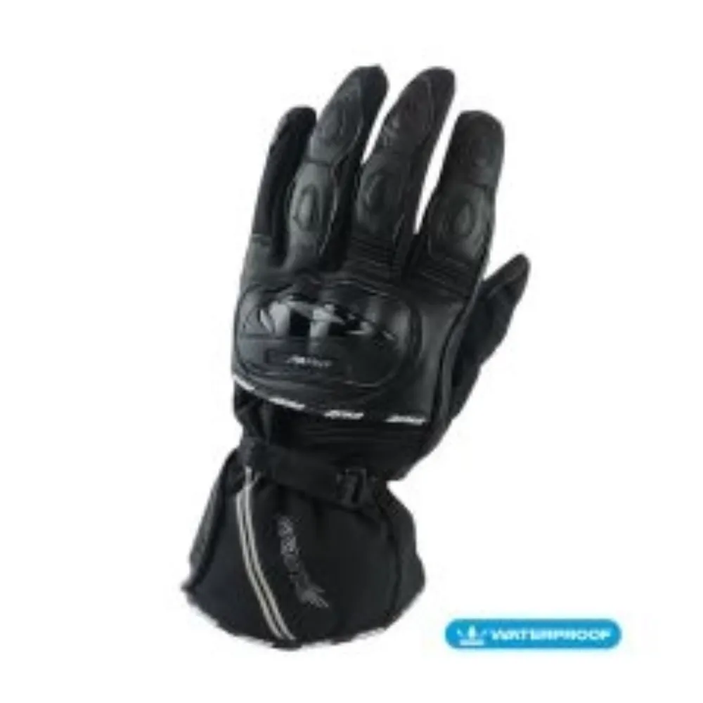 GUANTE ATROX MIG CUERO Y TEXTIL NEGRO de Atrox