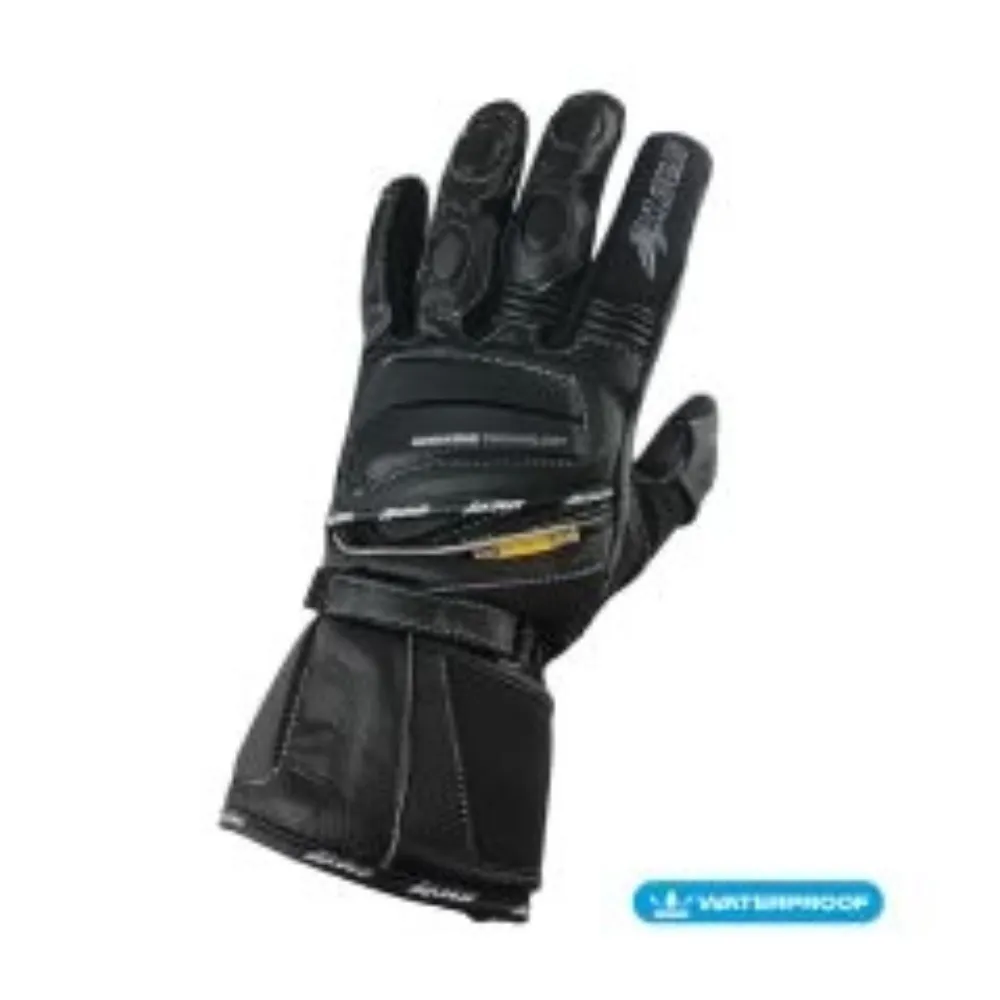 GUANTE ATROX STEEL CUERO Y TEXTIL NEGRO de Atrox