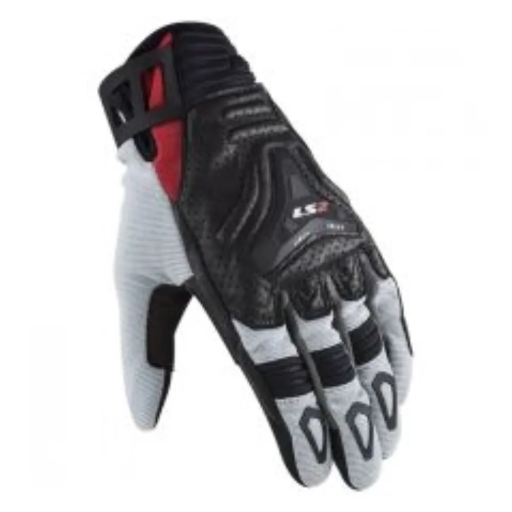 GUANTE LS2 ALL TERRAIN NEGRO GRIS ROJO HOMBRE de LS2 Gloves